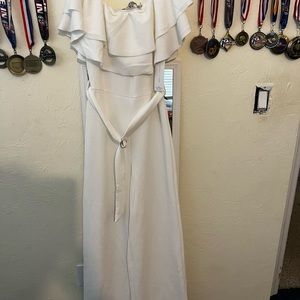 One piece white jumpsuit